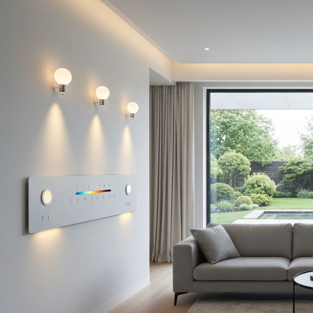 Smart home automation interior with intelligent lighting controls